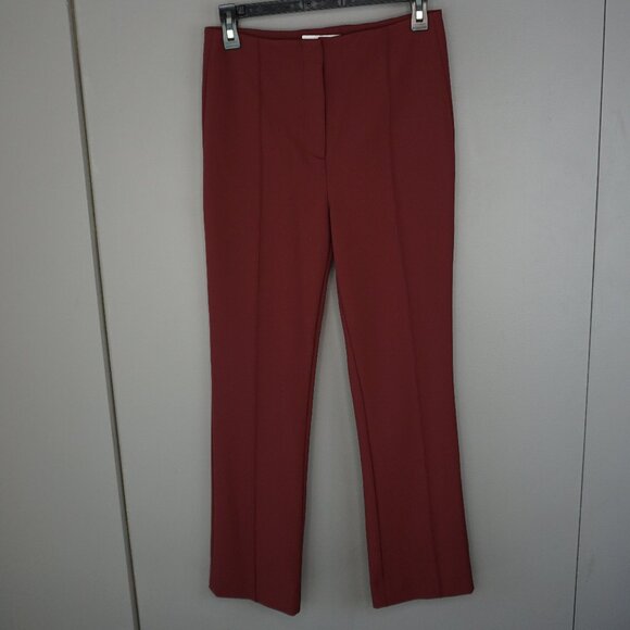 New Veronica Beard Jaya Stretch Crop Kick Flare Pants in Oxblood size 2 - Picture 3 of 16